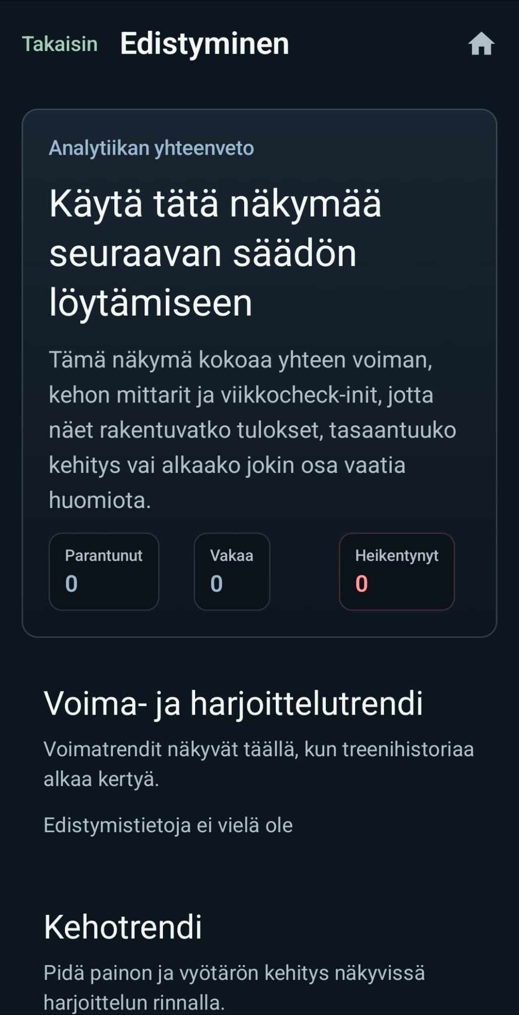 GainsAI-sovelluksen kuvakaappaus 3